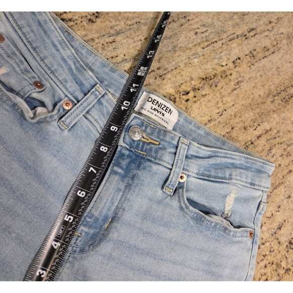 Levi's Denizen Mid Rise Boyfriend Jeans Distressed Raw Hem Denim Size 6 Pants - Picture 4 of 16